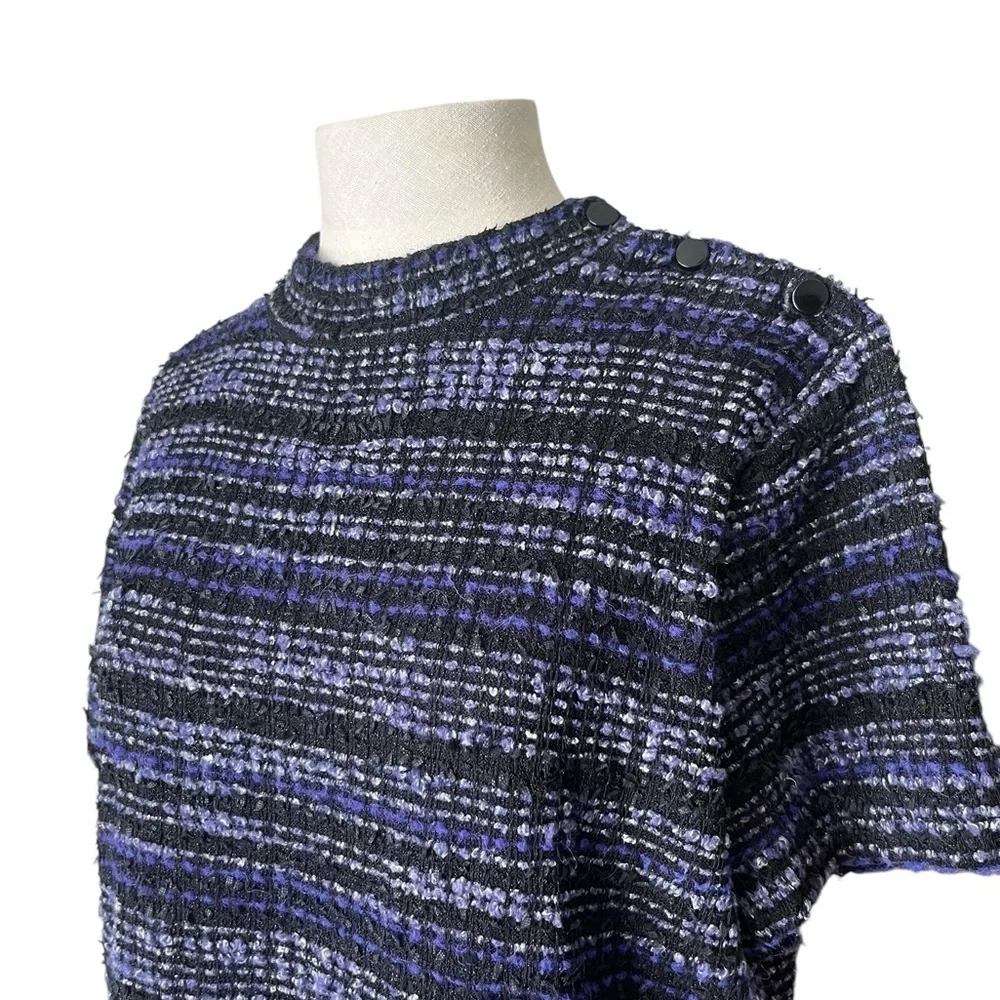 Kate Spade, Tweed Texture Knit Dress, Purple size XLarge.